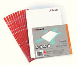 Rexel Rexel Nyrex reinforced pocket, clear, side opening, pack of 25 Clear | Buy Online | Rexel&trade; | Fisher Scientific
