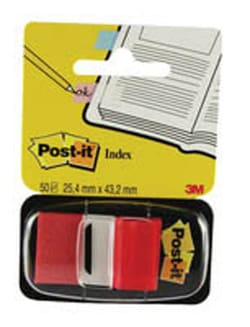 Post-it Post-it index tape flag, red, 25mm, pack of 12 Red | Buy Online | Post-it&trade; | Fisher Scientific