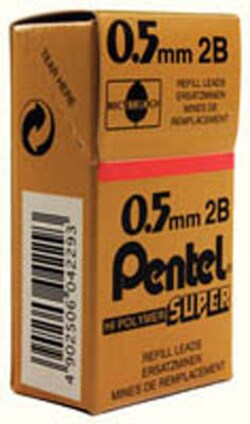 Pentel Pentel pencil leads, 0.5mm, tube, 2B | Buy Online | Pentel&trade; | Fisher Scientific