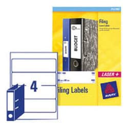 Avery Dennison Avery lever arch label, A4, 25 per sheet, Quantity: Pack