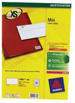 Avery Dennison Avery laser label, pack of 100, L7651-100, Quantity: Pack