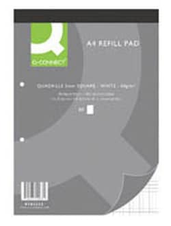 QConnect Q-Connect A4 refill pads, white, 5mm quadrille paper | Buy Online | QConnect&trade; | Fisher Scientific