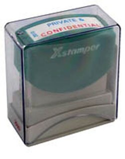 X-Stamper Xstamper 'Private And Confidential' stamp, blue | Buy Online | X-Stamper&trade; | Fisher Scientific