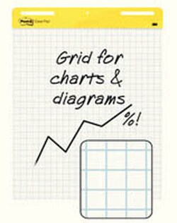 Post-it Post-it easel pad featuring a faint blue grid | Buy Online | Post-it&trade; | Fisher Scientific