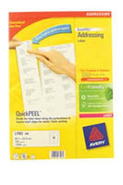 Avery Dennison Avery laser label, white, pack of 100, L7162-100, Quantity: