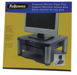 Fellowes Fellowes monitor riser plus, height adjustable, includes cable and power cord guides, graphite Graphite | Buy Online | Fellowes&trade; | Fisher Scientific