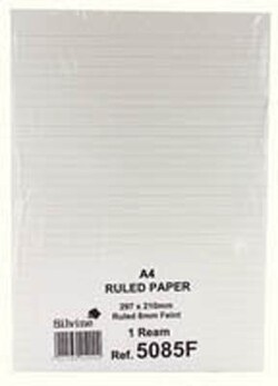 Silvine Writing paper, A4 single sheets with feint rule, pack of 500, Silvine | Buy Online | Silvine&trade; | Fisher Scientific