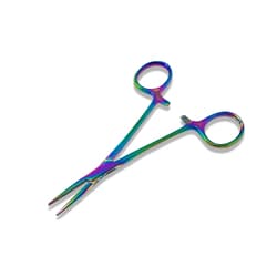 Surgical Design&trade;&nbsp;Mosquito Hemostatic Forceps With Multicolor Titanium Coating