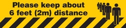 Brady Please Keep About 6 ft. (COVID-19) Polyester Floor Tape English:Facility