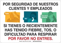 Brady&trade;&nbsp;For The Safety Of Our Clients Sign (Spanish)