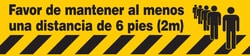 Brady Please Keep About 6 ft. (COVID-19) Polyester Floor Tape:Facility