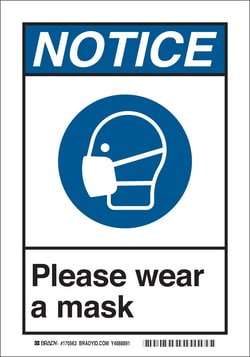 Brady™ Please Wear A Mask Sign