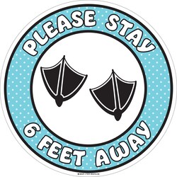 Brady&trade;&nbsp;Kids Social Distancing Floor Sign, Duck