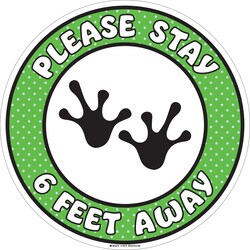 Brady&trade;&nbsp;Kids Social Distancing Floor Sign, Frog