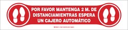 Brady Please Maintain 6 ft. (COVID-19) Vinyl Floor Sign, for ATM Spanish | Buy Online | Brady&trade; | Fisher Scientific