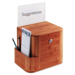 Enterprise Technology Solutions Bamboo Suggestion Box Cherry