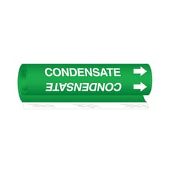 Brady&trade;&nbsp;Condensate High Performance Pipe Marker, 0.375 to 0.5 in., White on Green