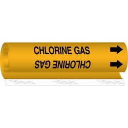 Brady&trade;&nbsp;Chlorine Gas High Performance Pipe Marker, 0.375 to 0.5 in.