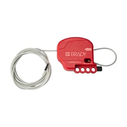 Brady&trade;&nbsp;Mini All Purpose Cable Lockout PVC Coated Steel 8 ft,1 Ea.