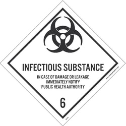 Fisherbrand DOT Shipping Labels For Class 6 Toxic and Infectious Substances:Mailing