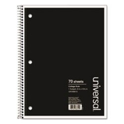 Enterprise Technology Solutions&nbsp;Wirebound Notebook, 1-Subject, Medium/College Rule, Black Cover, (70) 10.5 x 8 Sheets