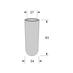 ROBU by STEREON VitraPOR Porous Glass Filter Candle Blank, Conical Shape, 34 mm 100 to 160 &mu;m | Buy Online | ROBU&trade; by STEREON | Fisher Scientific