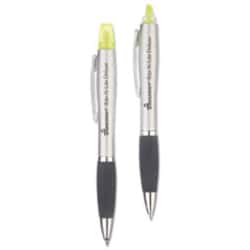 Enterprise Technology Solutions&nbsp;7520016205405 Skilcraft Rite-N-Lite Deluxe, Fluorescent Yellow/black Ink, Chisel/conical Tips, Silver/black Barrel, 2/pack