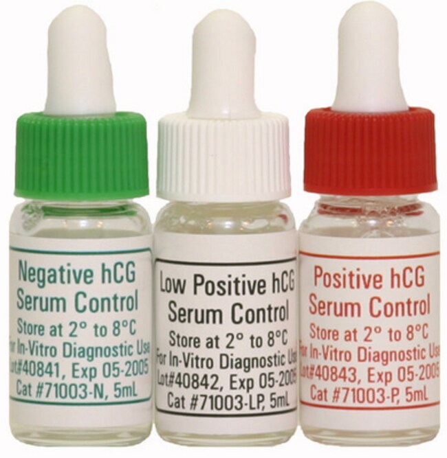 Germaine Laboratories hCG Serum Controls, TriLevel hCG Serum Controls