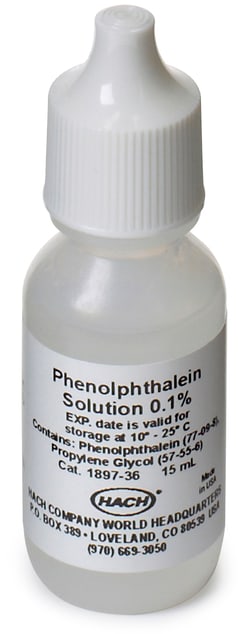 Hach Company Phenolphthalein Indicator Solution, 1 g/L, 15 mL
