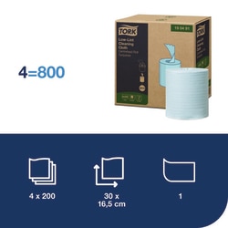 Tork Low-Lint Cleaning Cloth Refill W10 Blue | Buy Online | Tork | Fisher Scientific