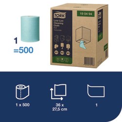 Tork Low-Lint Multipurpose Cleaning Cloth W1/2/3 Blue | Buy Online | Tork | Fisher Scientific