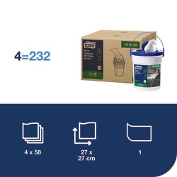 Tork Hand Cleaning Wet Wipe Bucket W14 White | Buy Online | Tork | Fisher Scientific