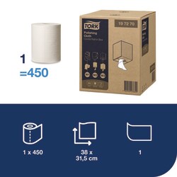 Tork Polishing Cleaning Cloth W1/2/3 White | Buy Online | Tork | Fisher Scientific