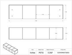 Poltex Gown Room System Base Unit 12.3 x 47.5 x 10.5 in. | Buy Online | Poltex | Fisher Scientific