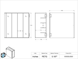 Poltex Goggle Holder- 20 Position, Door - Wall Mount 7.5 x 16.6 x 17 in. | Buy Online | Poltex | Fisher Scientific