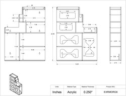 Poltex Exam Room Organizer - 3 Glove Box, Tissue, Wipe Can, Mask 4.75 x 17 x 22.5 in. | Buy Online | Poltex | Fisher Scientific