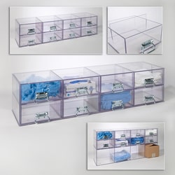 Poltex&nbsp;Gown Room System Drawer Unit - 5 in. Tall, 4 x 2 Drawers