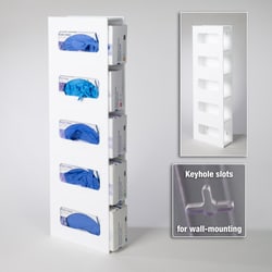 Poltex White Acrylic Glove Box Holder - Wall Mount 5 Boxes | Buy Online | Poltex | Fisher Scientific