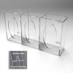 Poltex Acrylic Glove Box Holder - Wall Mount 3 Boxes | Buy Online | Poltex | Fisher Scientific