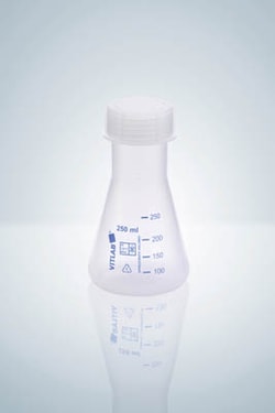 Hirschmann X4 Flask Erlenmeyer wide mouth with screw cappolypropylene 1,000mL,