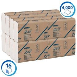 Kimberly-Clark Scott Multifold 1 Ply Paper Hand Towels 1804, 16 Packs White | Buy Online | Kimberly-Clark&trade; | Fisher Scientific