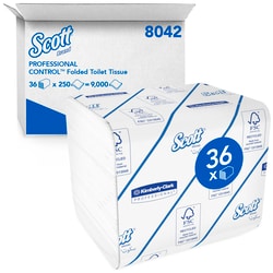 Kimberly-Clark™ Scott™ Control™ Folded Toilet Tissue - 2-Ply Bulk Toilet Paper