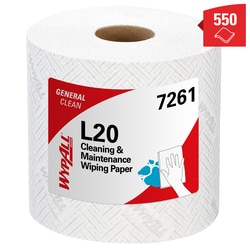 Kimberly-Clark WypAll L20 General Clean Cleaning and Maintenance Wiping Paper, 2 Ply Centrefeed Rolls, 6 Rolls x 550 Paper Wipers (3,300 Total) White | Buy Online | Kimberly-Clark&trade; | Fisher Scientific