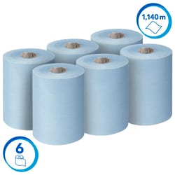 Kimberly-Clark Scott Essential Slimroll Rolled 1 Ply Paper Hand Towels, 6 Rolls Blue | Buy Online | Kimberly-Clark&trade; | Fisher Scientific