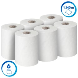 Kimberly-Clark Scott Essential Slimroll Rolled 1 Ply Paper Hand Towels, 6 Rolls White | Buy Online | Kimberly-Clark&trade; | Fisher Scientific
