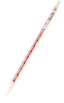 Hach Company Serological Sterile Pipet, Polystyrene, 10 mL, Orange, 50/pk