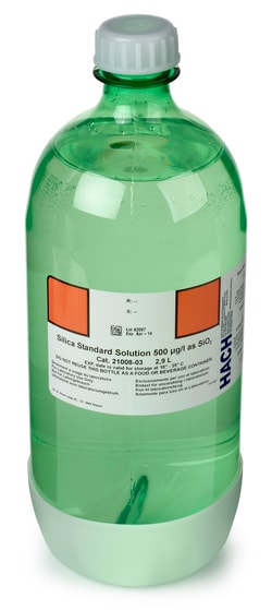 Hach Company S5000 Silica Standard Solution, Silica, 0.5 mg/L, 2.9 L, Quantity: