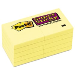 Enterprise Technology Solutions&nbsp;CANARY YELLOW NOTE PADS, 1 7/8 X 1 7/8, 90-SHEET, 10/PACK