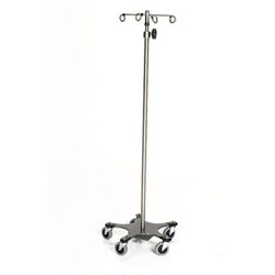 Medicus Health IV Poles Color Coded Stainless Steel with Weighted Bases,