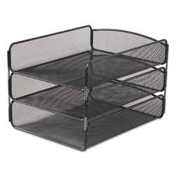 Enterprise Technology Solutions Onyx Desk Tray 3 Sections Lett